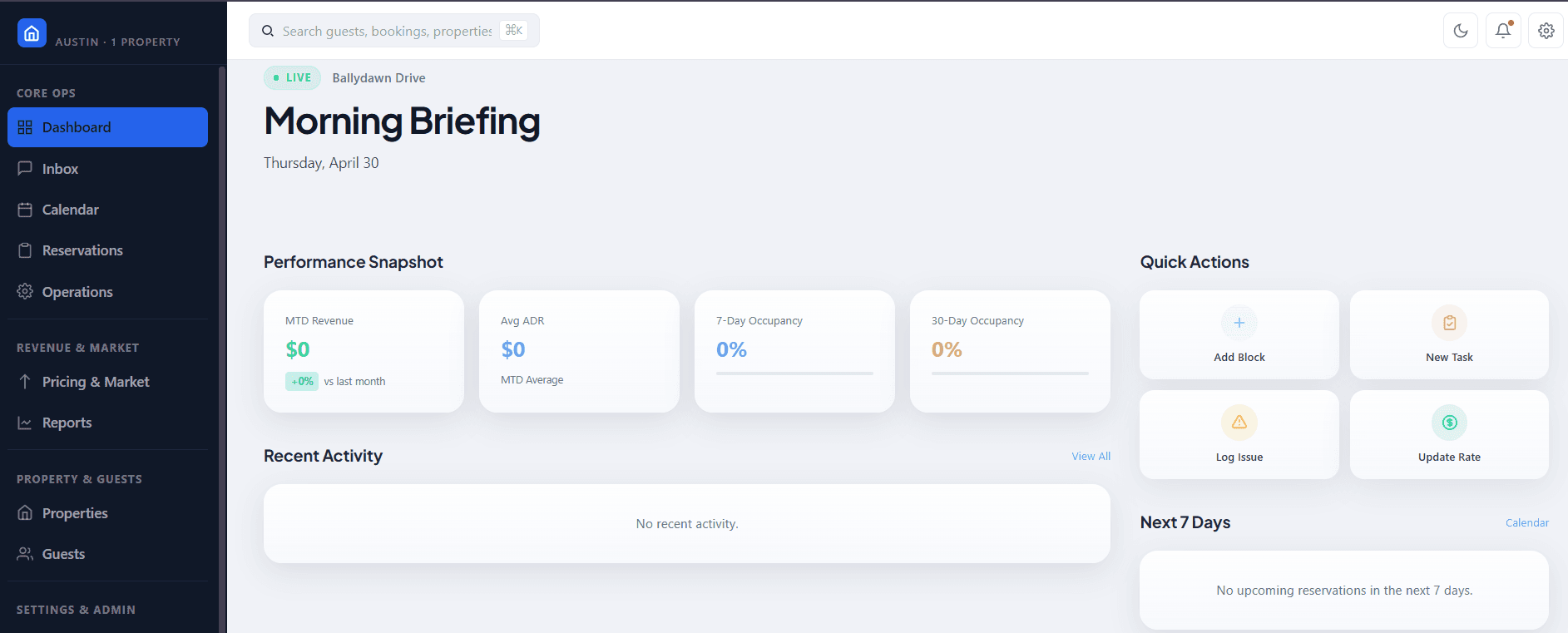 STR Command Center screenshot